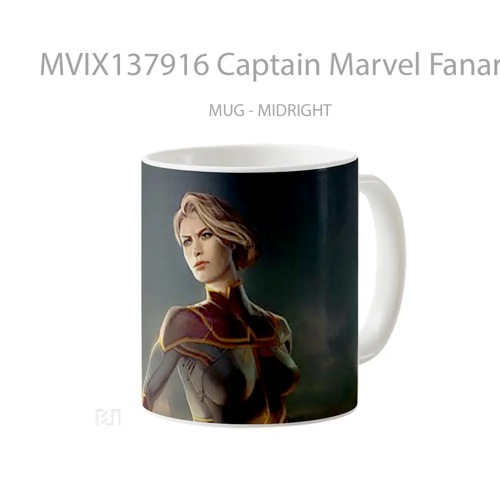 Mug Captain Marvel Fanart V3 Gelas Superhero - All-side / Desain