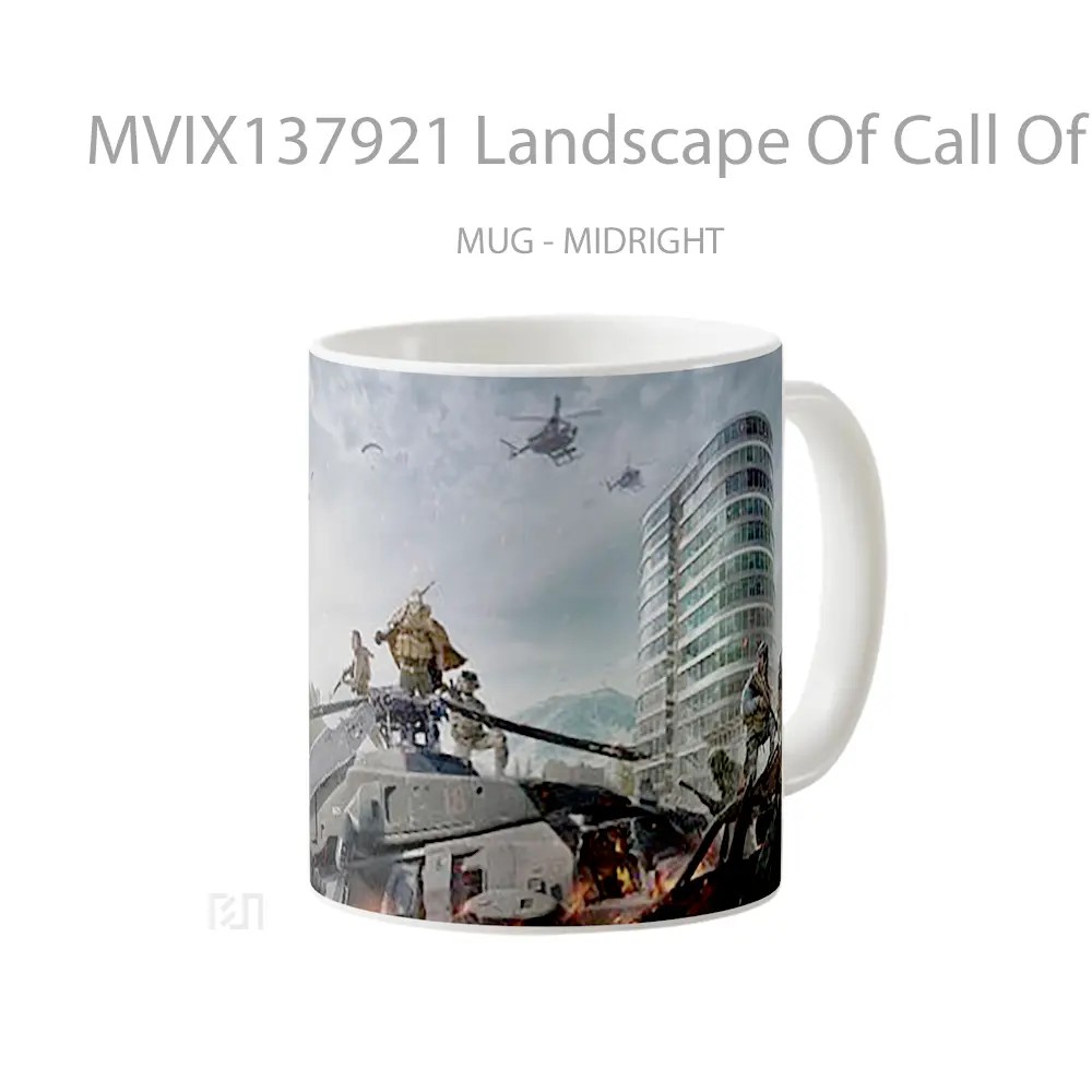 Mug Landscape Of Call Of Duty Warzone Cangkir Gamer - All-side / Desain