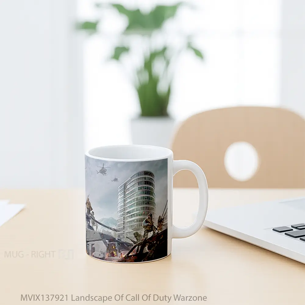 Mug Landscape Of Call Of Duty Warzone Cangkir Gamer - All-side / Desain