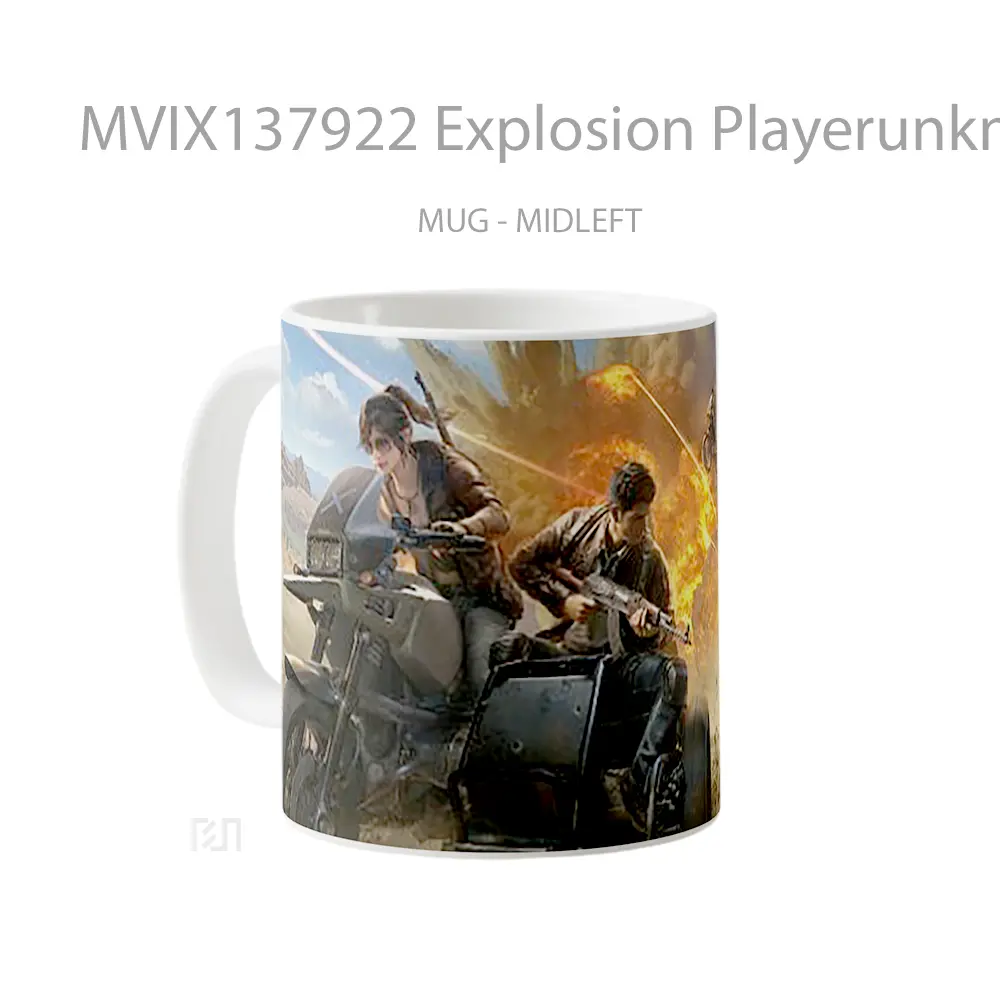 Mug Explosion Playerunknown S Battleground Gelas Keramik Unik - All-side / Desain