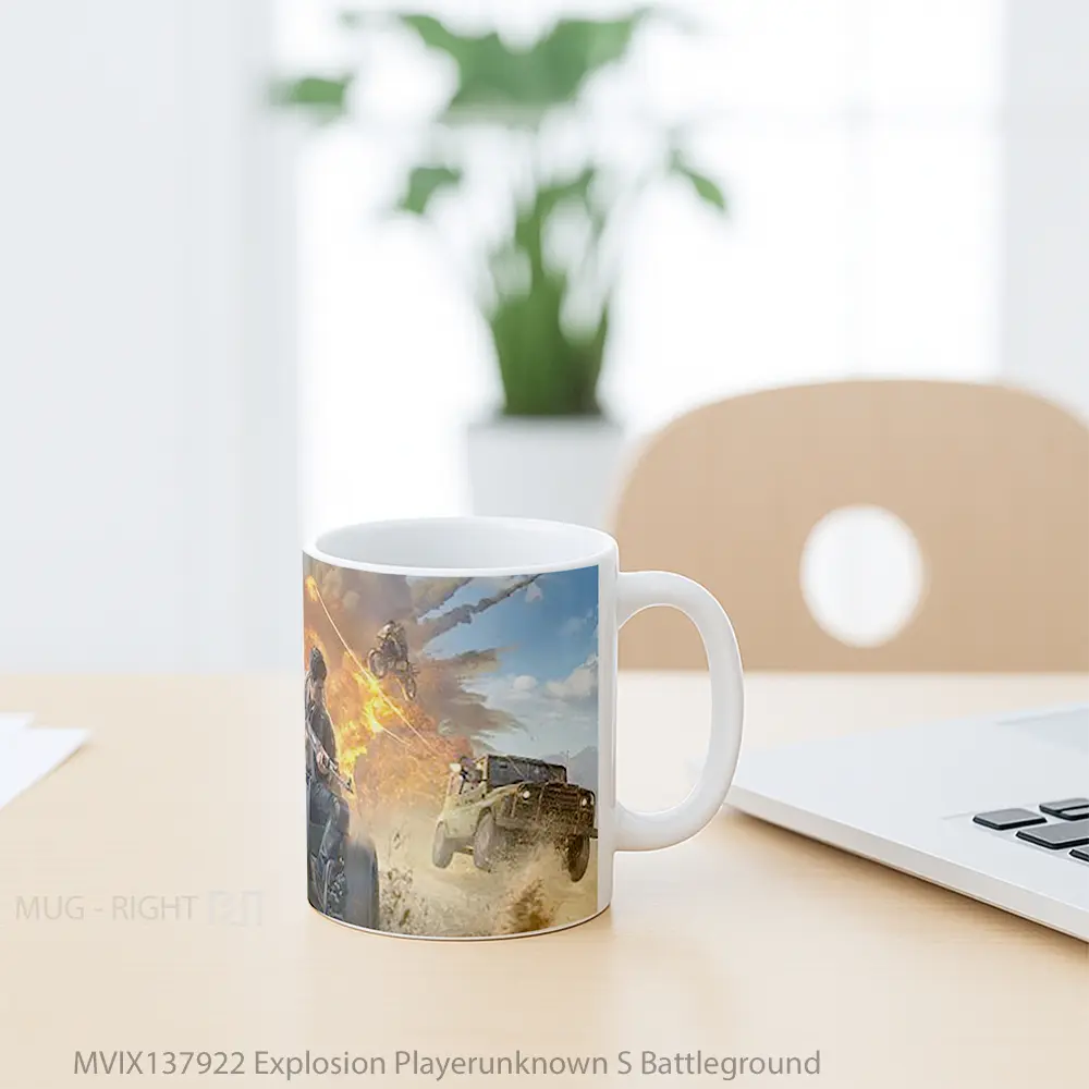 Mug Explosion Playerunknown S Battleground Gelas Keramik Unik - All-side / Desain