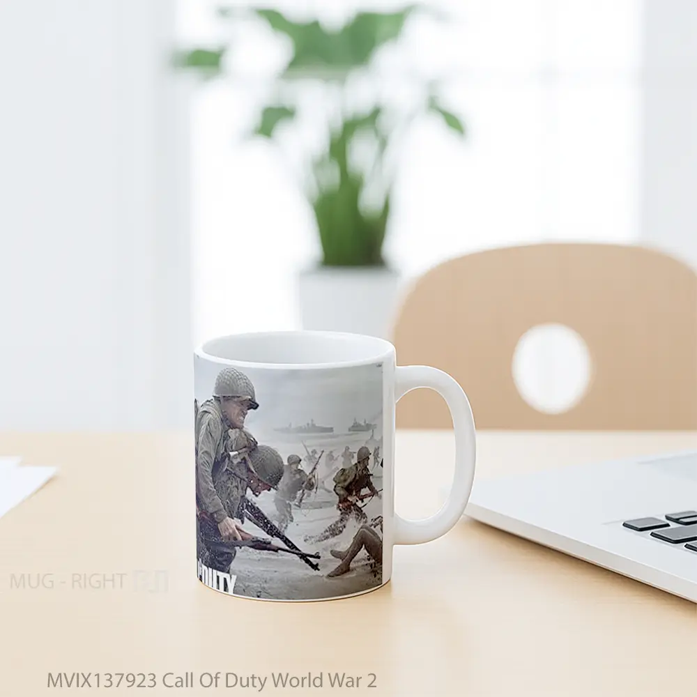 Mug Call Of Duty World War 2 Cangkir Gamer - All-side / Desain