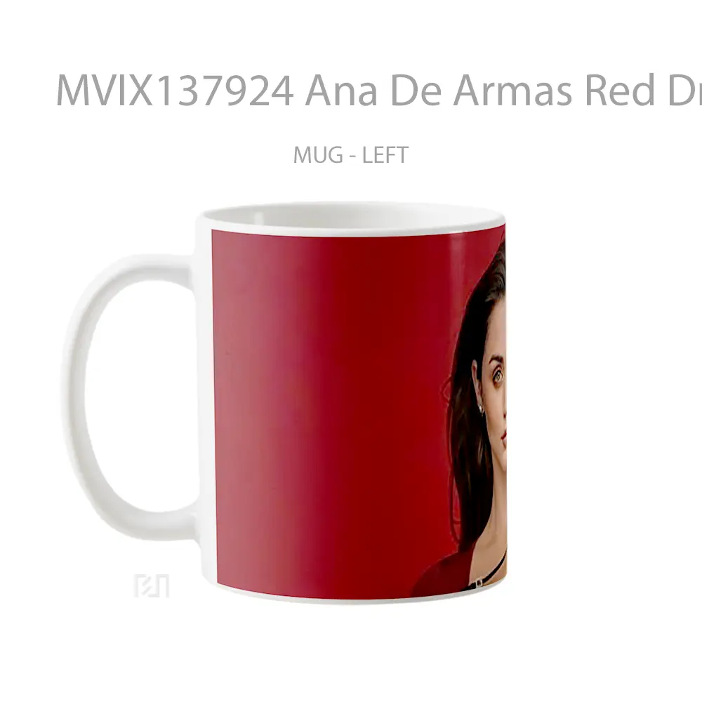 Mug Ana De Armas Red Dress V2 Gelas Keramik Unik - All-side / Desain