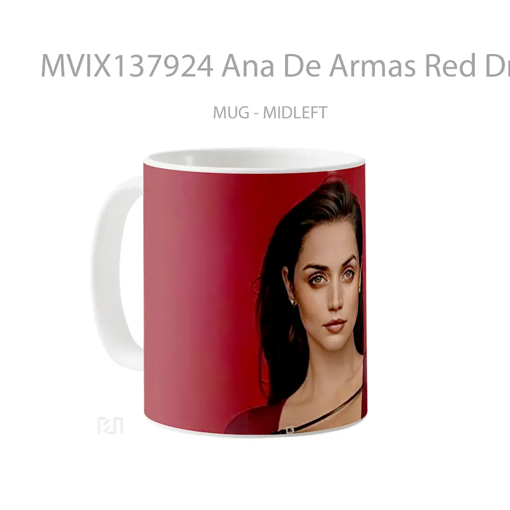 Mug Ana De Armas Red Dress V2 Gelas Keramik Unik - All-side / Desain