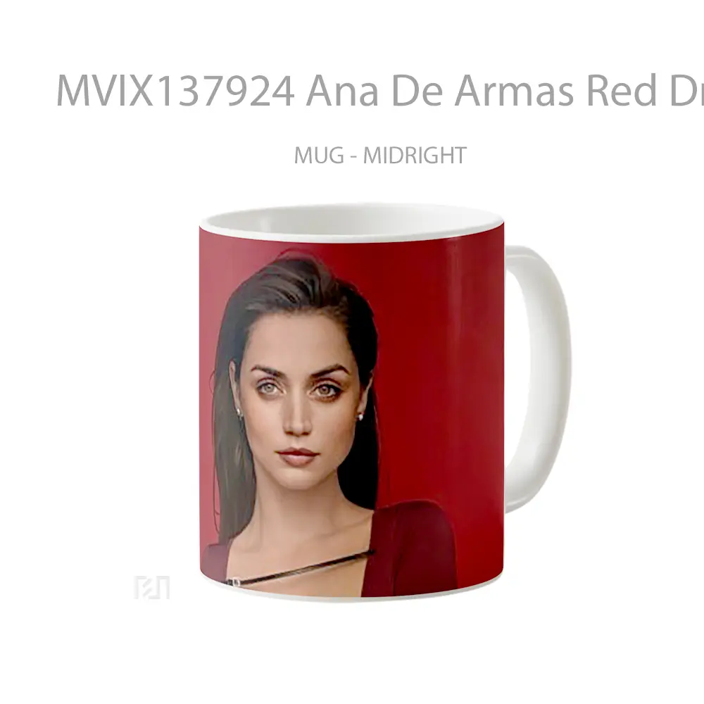 Mug Ana De Armas Red Dress V2 Gelas Keramik Unik - All-side / Desain