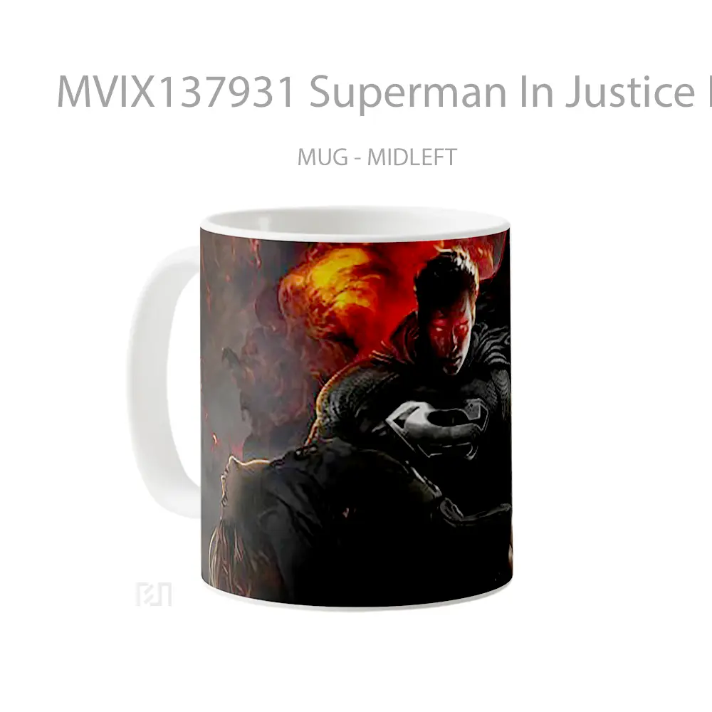 Mug Superman In Justice League Gelas Superhero - All-side / Desain