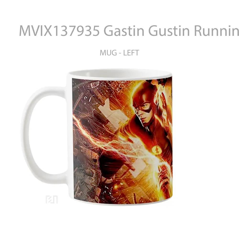 Mug Gastin Gustin Running As Flash Gelas Superhero - All-side / Desain
