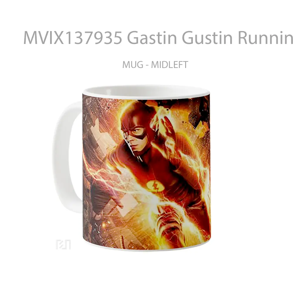 Mug Gastin Gustin Running As Flash Gelas Superhero - All-side / Desain