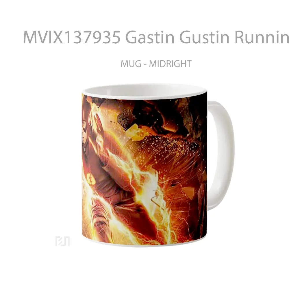 Mug Gastin Gustin Running As Flash Gelas Superhero - All-side / Desain
