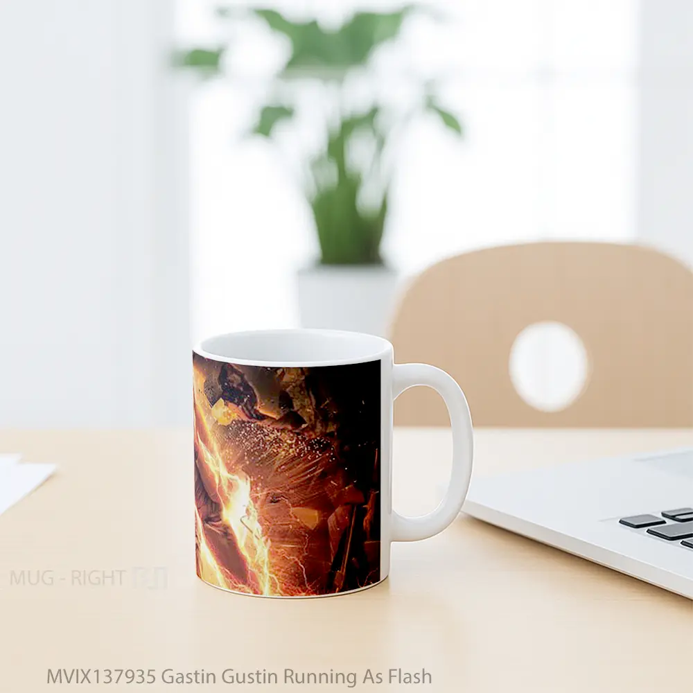Mug Gastin Gustin Running As Flash Gelas Superhero - All-side / Desain