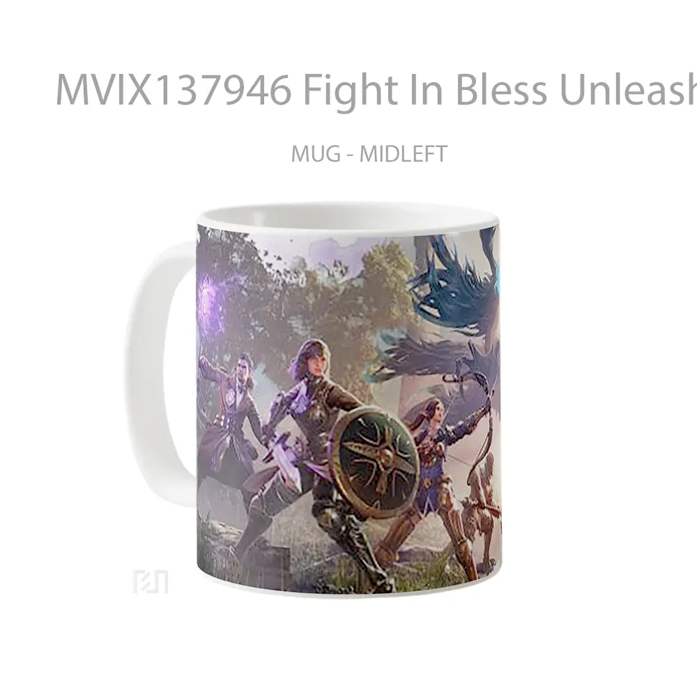 Mug Fight In Bless Unleashed Gelas Keramik Unik - All-side / Desain