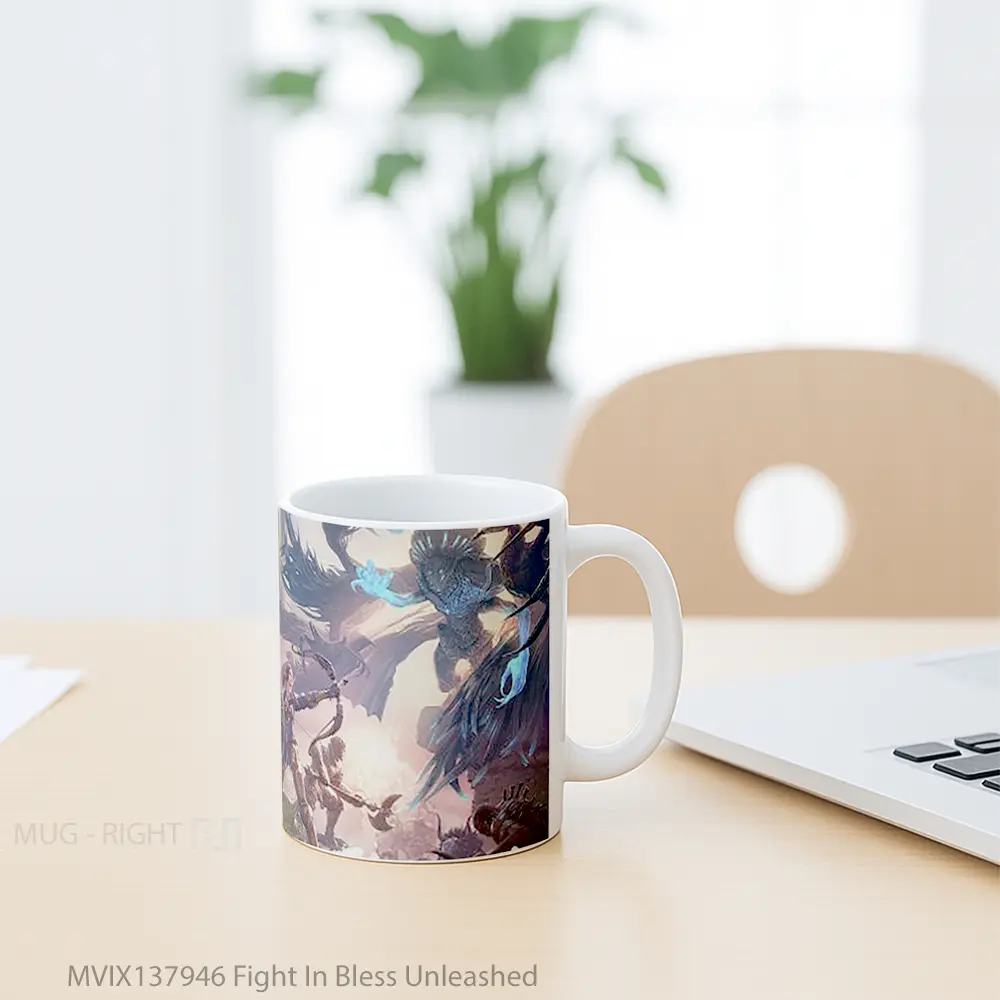 Mug Fight In Bless Unleashed Gelas Keramik Unik - All-side / Desain