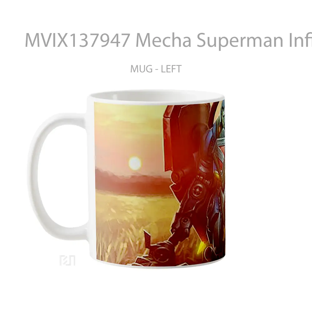 Mug Mecha Superman Infinite Crisis Gelas Superhero - All-side / Desain
