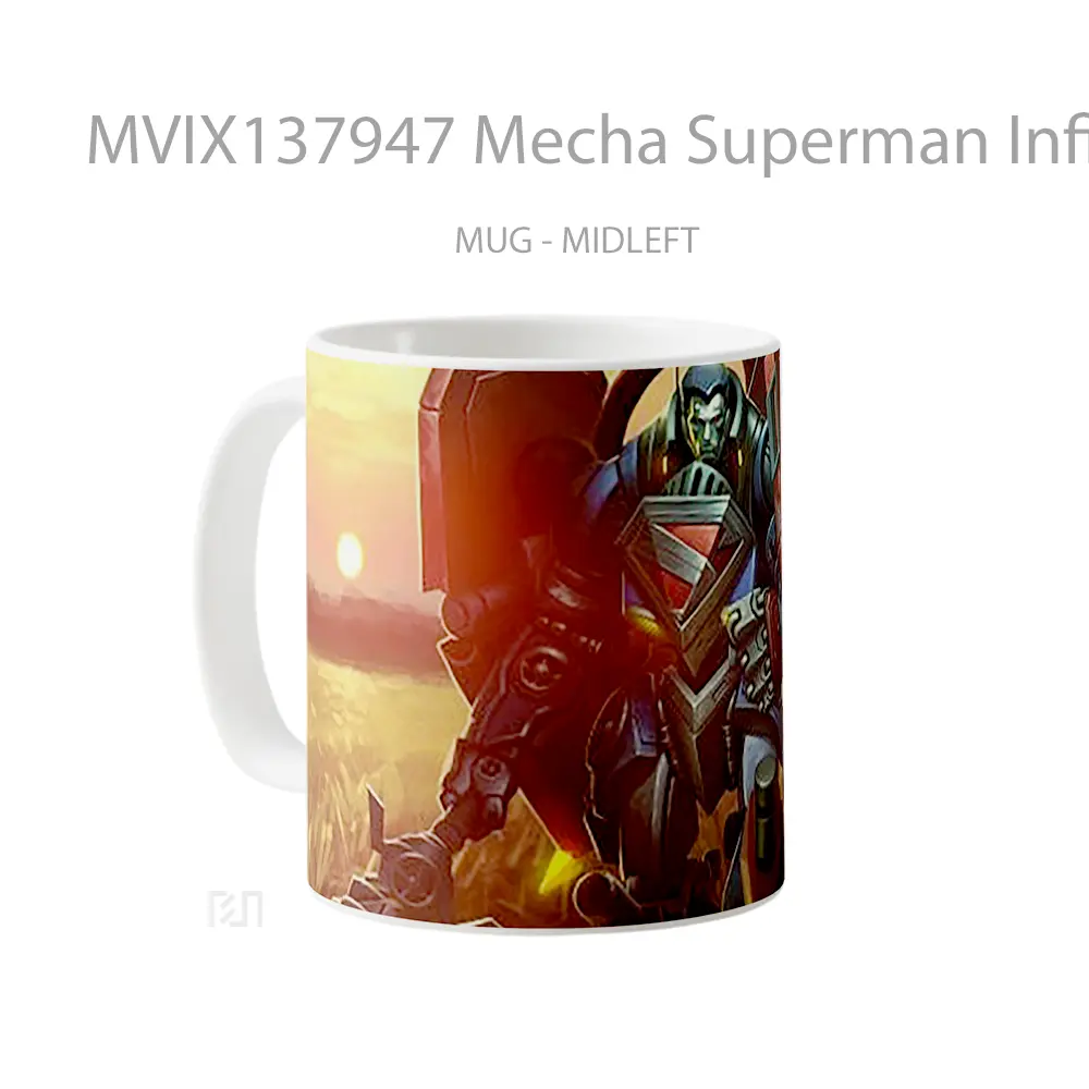 Mug Mecha Superman Infinite Crisis Gelas Superhero - All-side / Desain