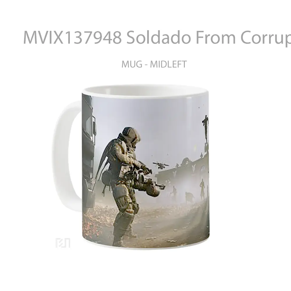 Mug Soldado From Corruption 2029 Gelas Keramik Unik - All-side / Desain