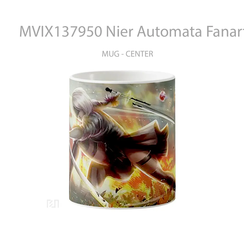 Mug Nier Automata Fanart Cangkir Gamer