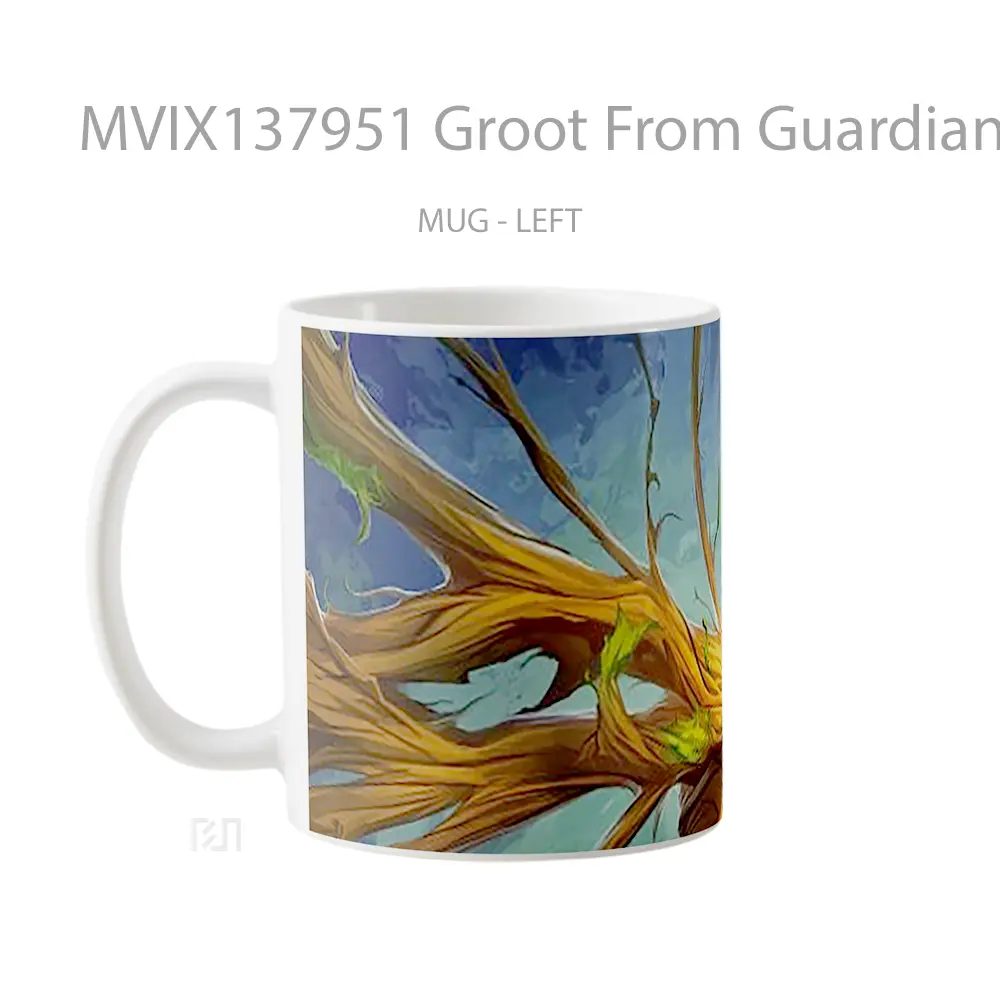 Mug Groot From Guardians Of The Galaxy Gelas Superhero - All-side / Desain