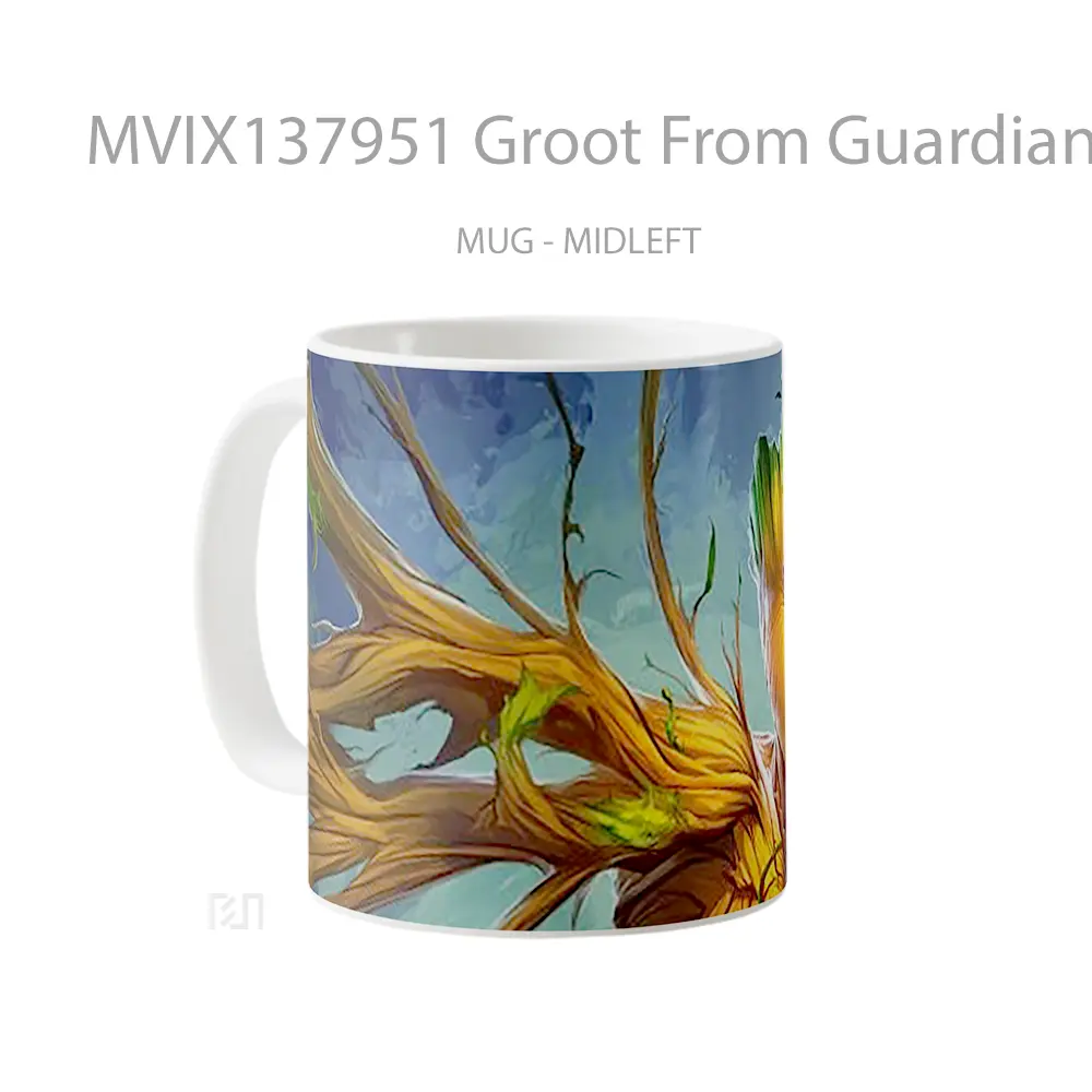 Mug Groot From Guardians Of The Galaxy Gelas Superhero - All-side / Desain