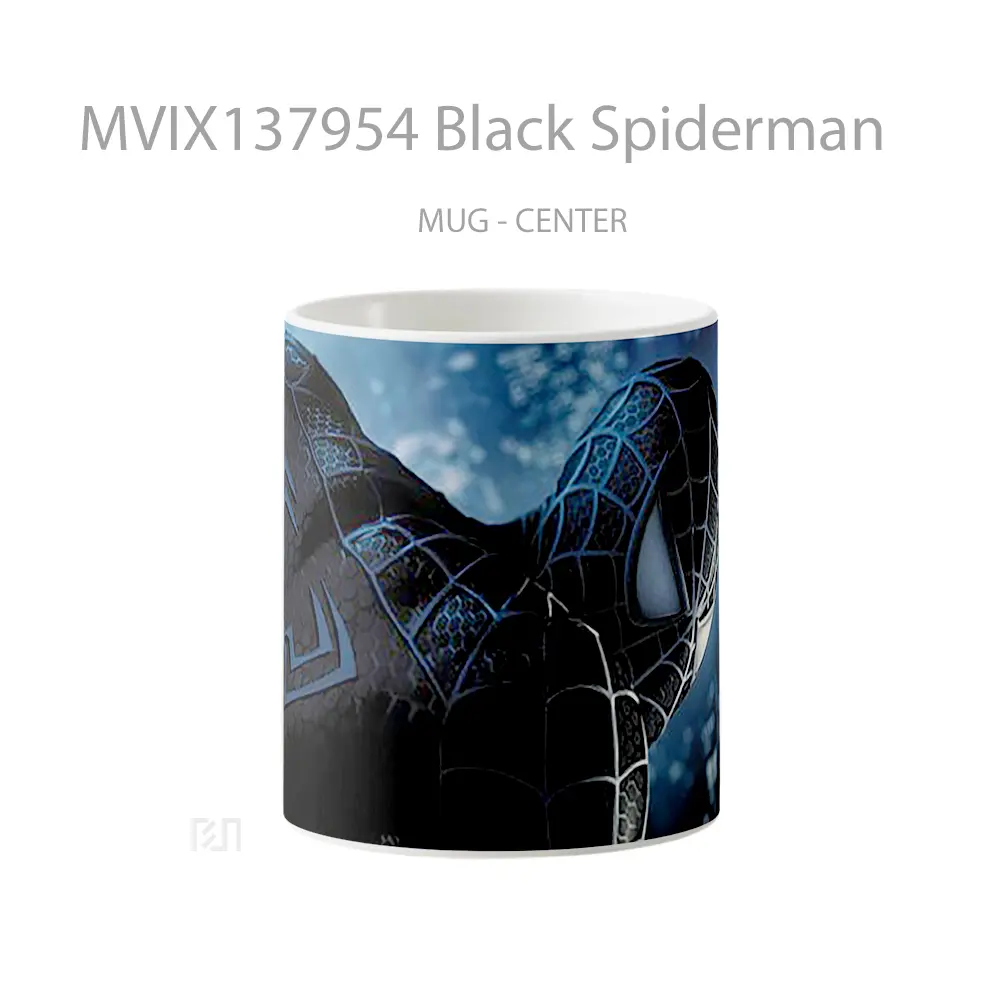 Mug Black Spiderman Gelas Superhero