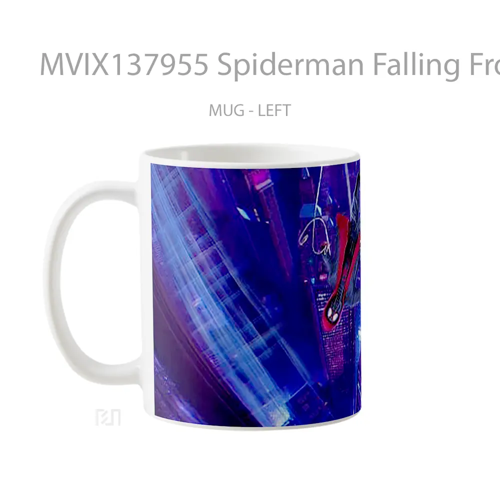 Mug Spiderman Falling From Buildings Gelas Superhero - All-side / Desain