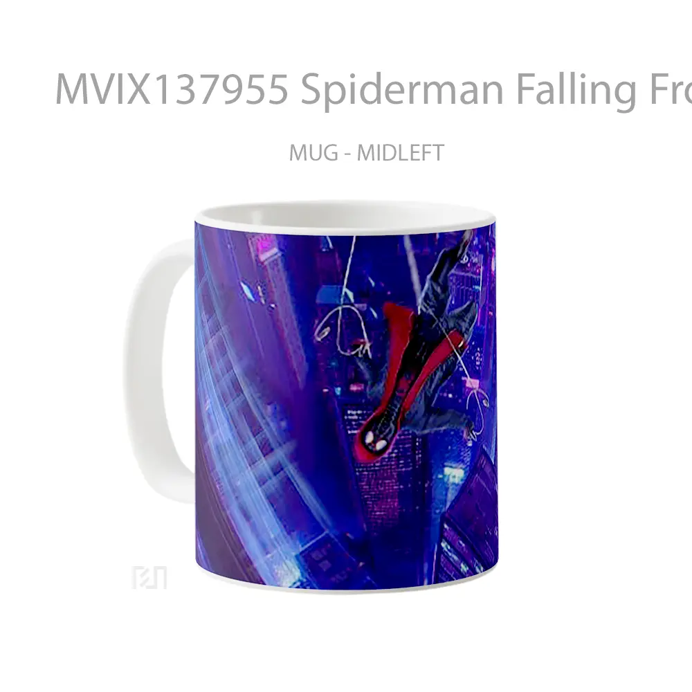Mug Spiderman Falling From Buildings Gelas Superhero - All-side / Desain