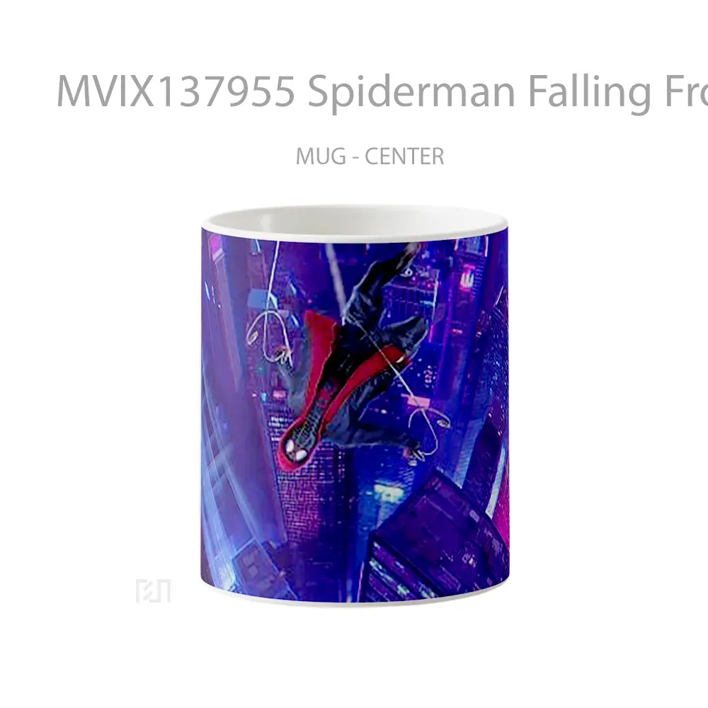 Mug Spiderman Falling From Buildings Gelas Superhero