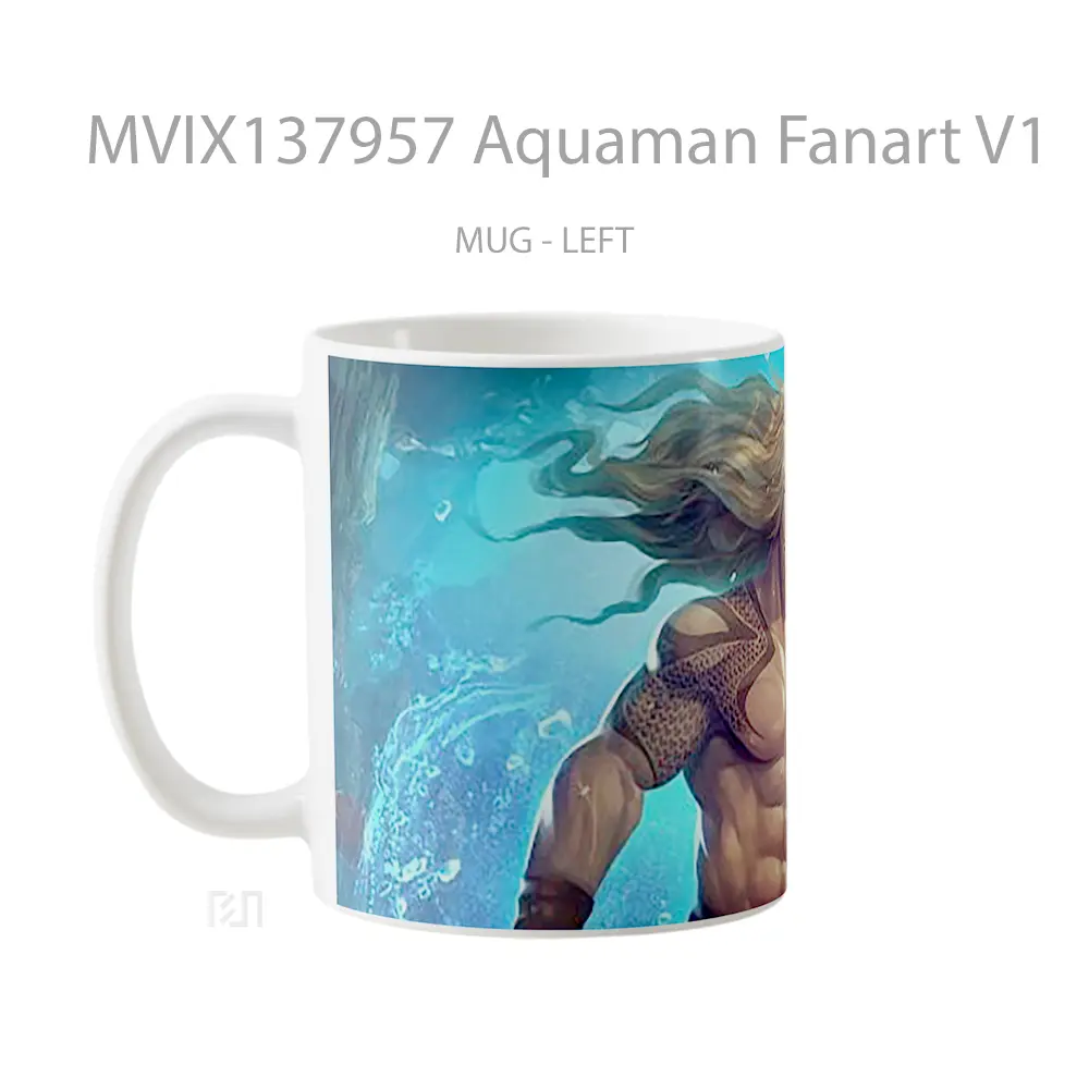 Mug Aquaman Fanart V1 Gelas Superhero - All-side / Desain