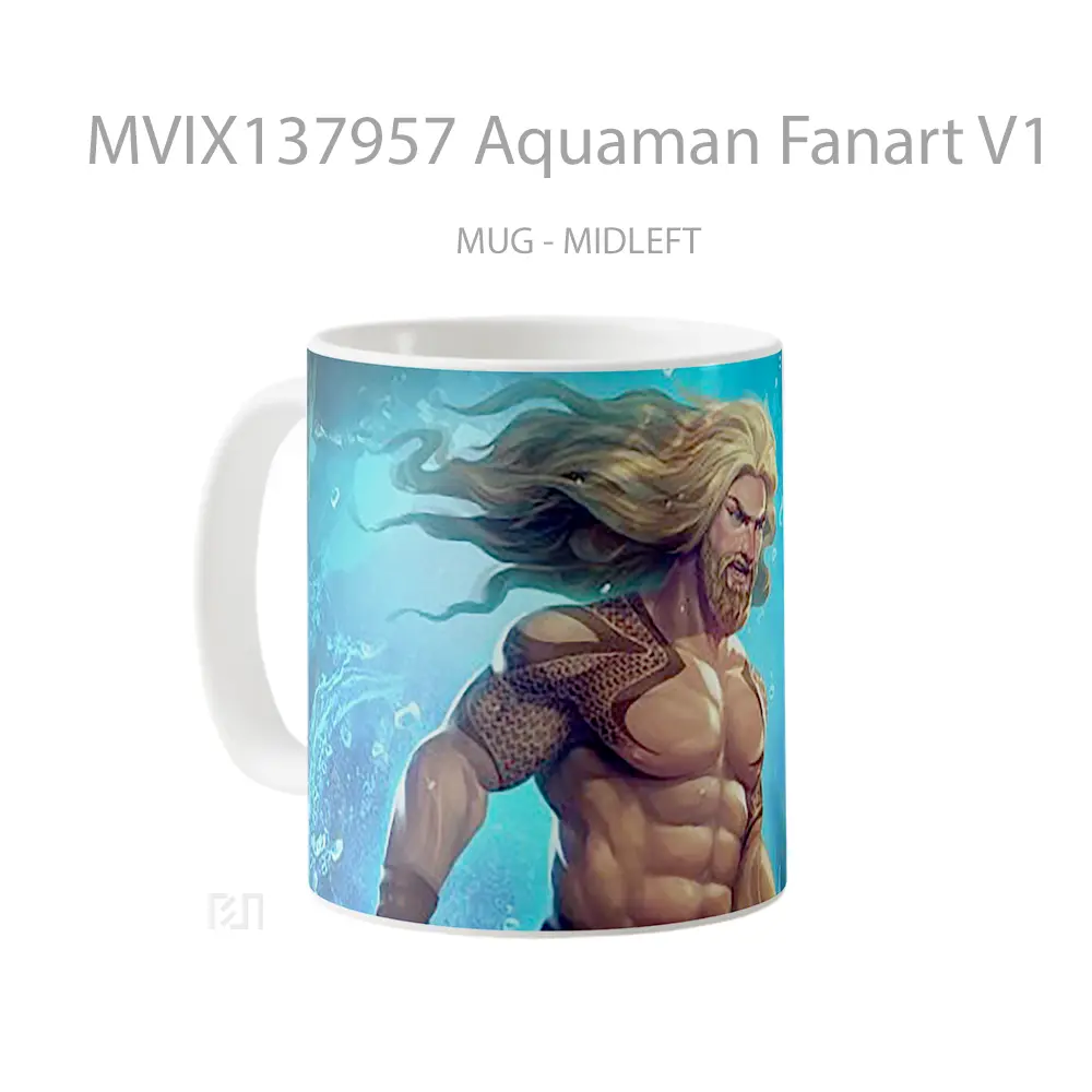 Mug Aquaman Fanart V1 Gelas Superhero - All-side / Desain