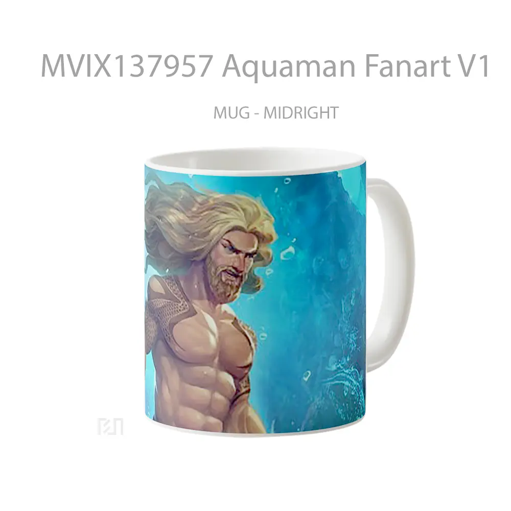 Mug Aquaman Fanart V1 Gelas Superhero - All-side / Desain