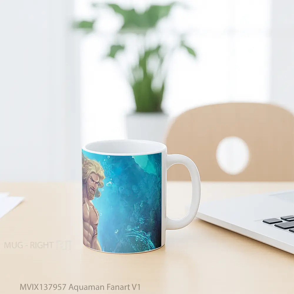 Mug Aquaman Fanart V1 Gelas Superhero - All-side / Desain