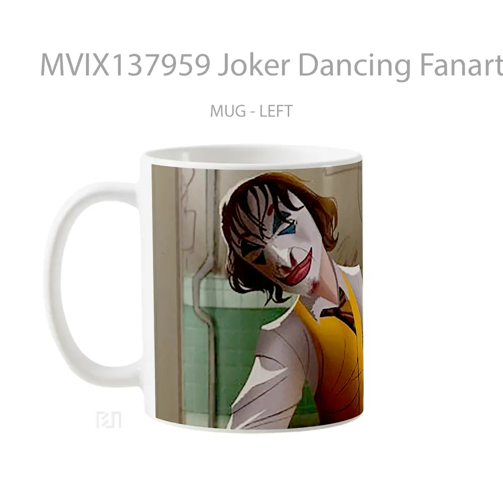 Mug Joker Dancing Fanart Gelas Superhero - All-side / Desain