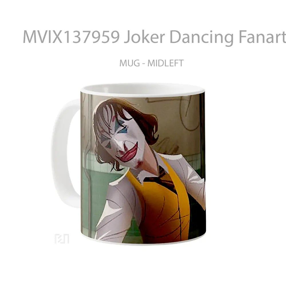 Mug Joker Dancing Fanart Gelas Superhero - All-side / Desain