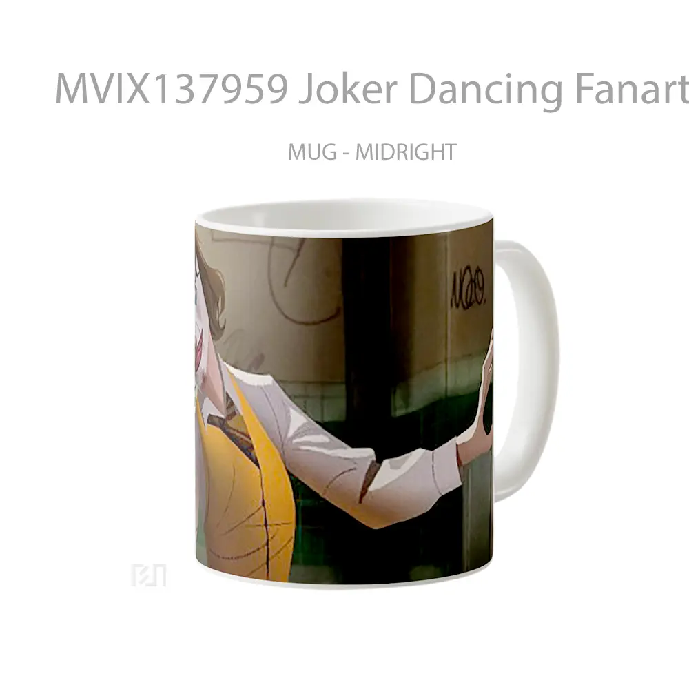 Mug Joker Dancing Fanart Gelas Superhero - All-side / Desain