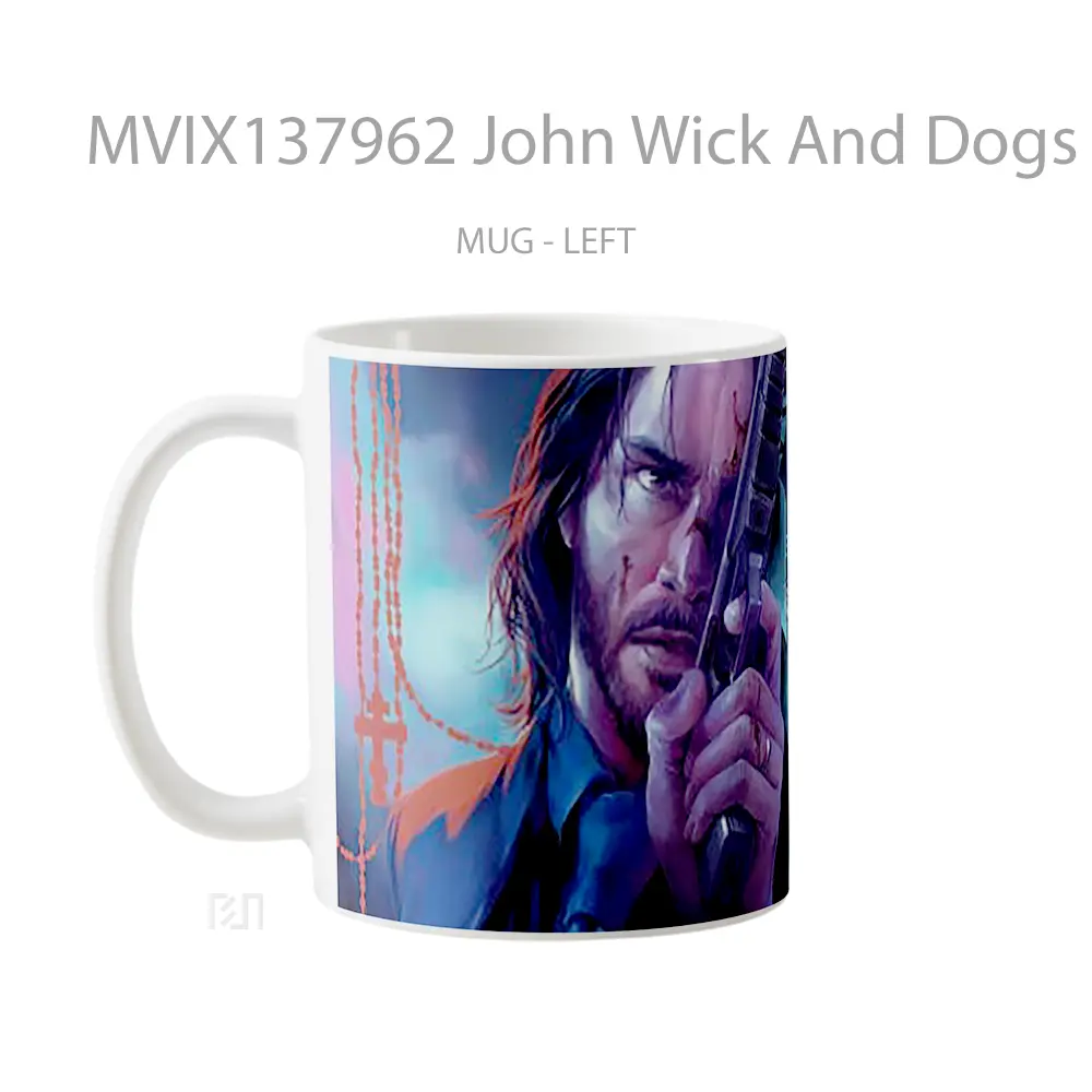 Mug John Wick And Dogs Gelas Hewan Lucu - All-side / Desain