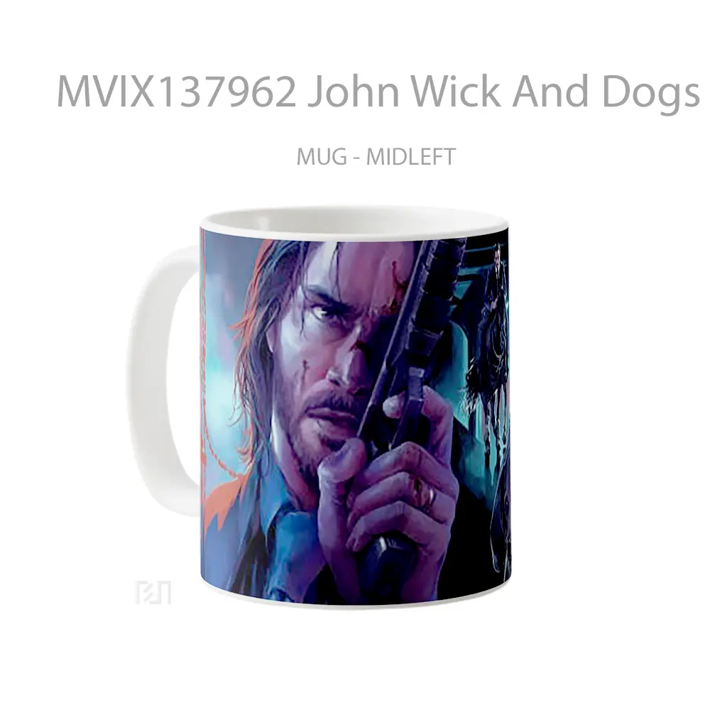 Mug John Wick And Dogs Gelas Hewan Lucu - All-side / Desain