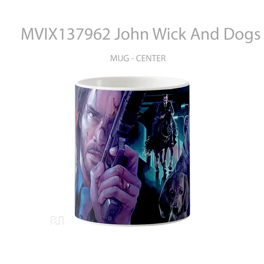 Mug John Wick And Dogs Gelas Hewan Lucu