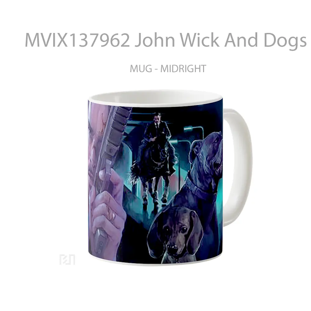 Mug John Wick And Dogs Gelas Hewan Lucu - All-side / Desain