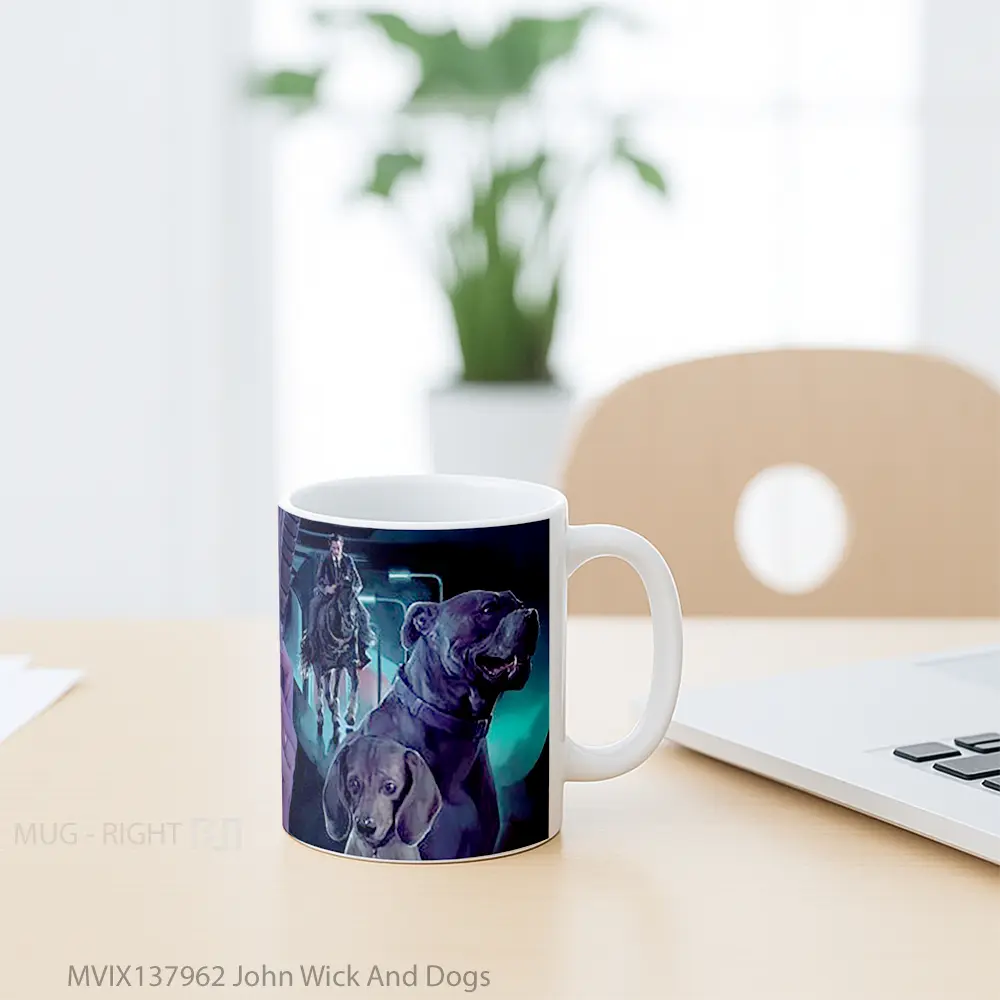 Mug John Wick And Dogs Gelas Hewan Lucu - All-side / Desain