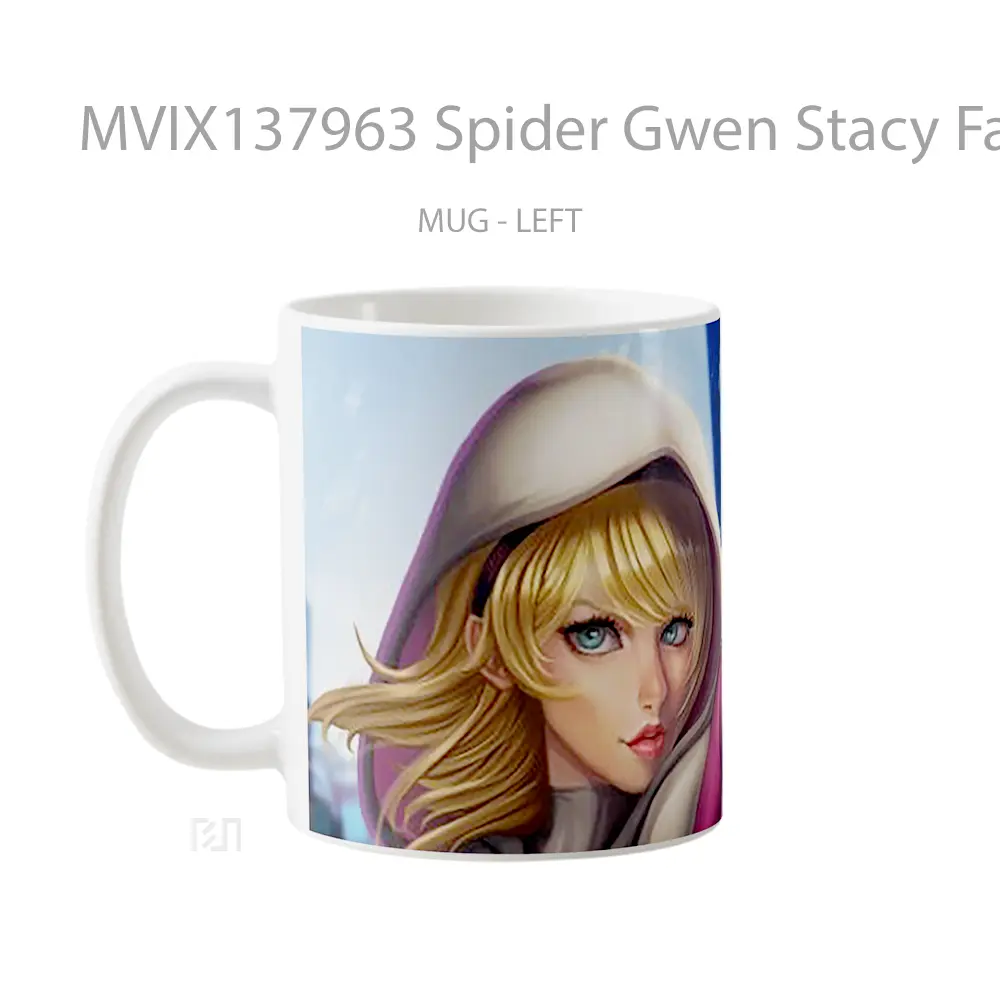 Mug Spider Gwen Stacy Fanart Gelas Superhero - All-side / Desain