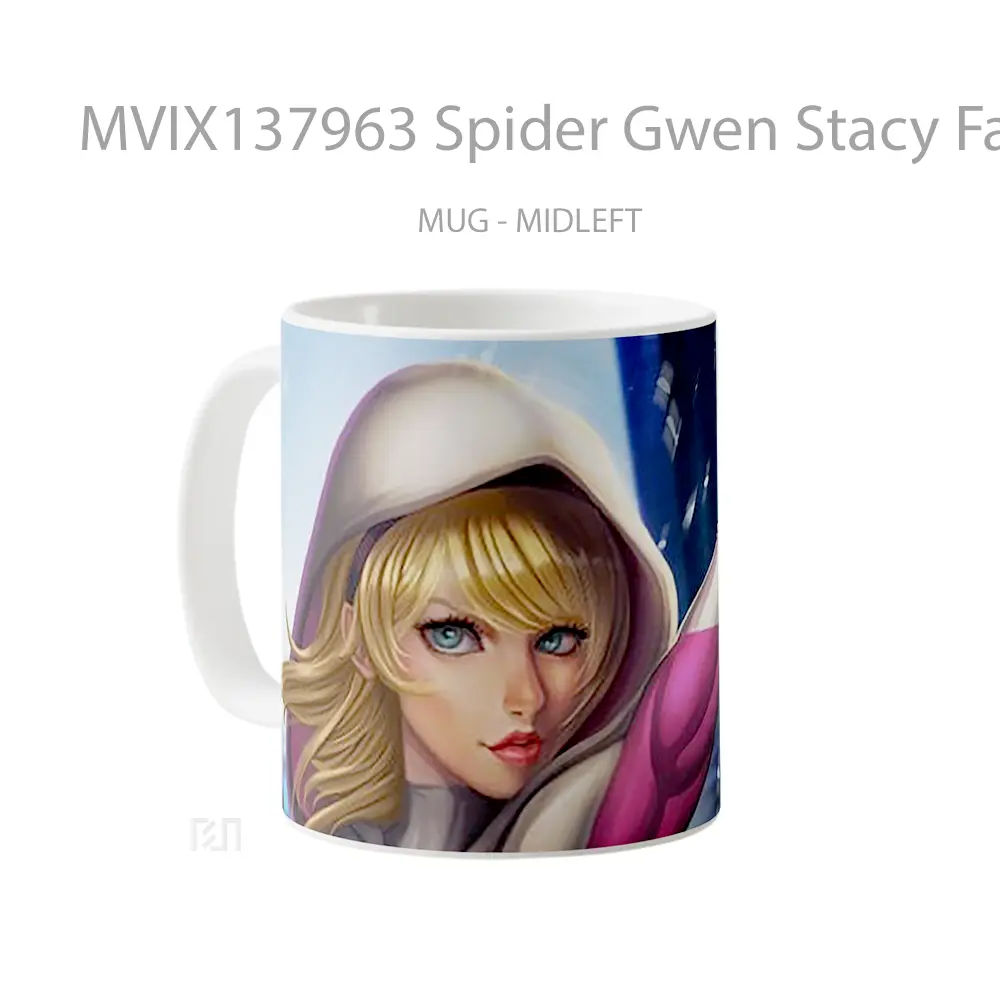 Mug Spider Gwen Stacy Fanart Gelas Superhero - All-side / Desain