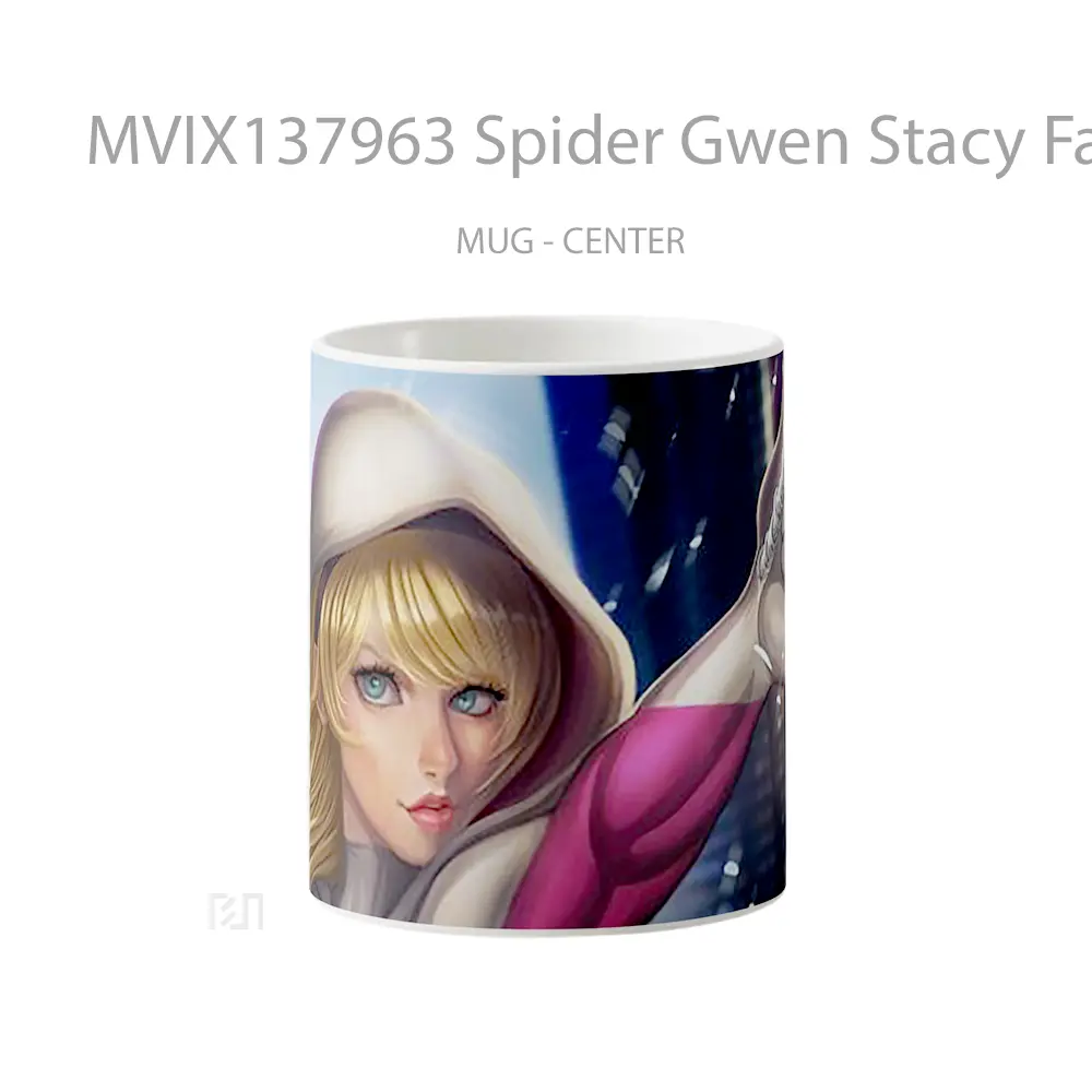 Mug Spider Gwen Stacy Fanart Gelas Superhero