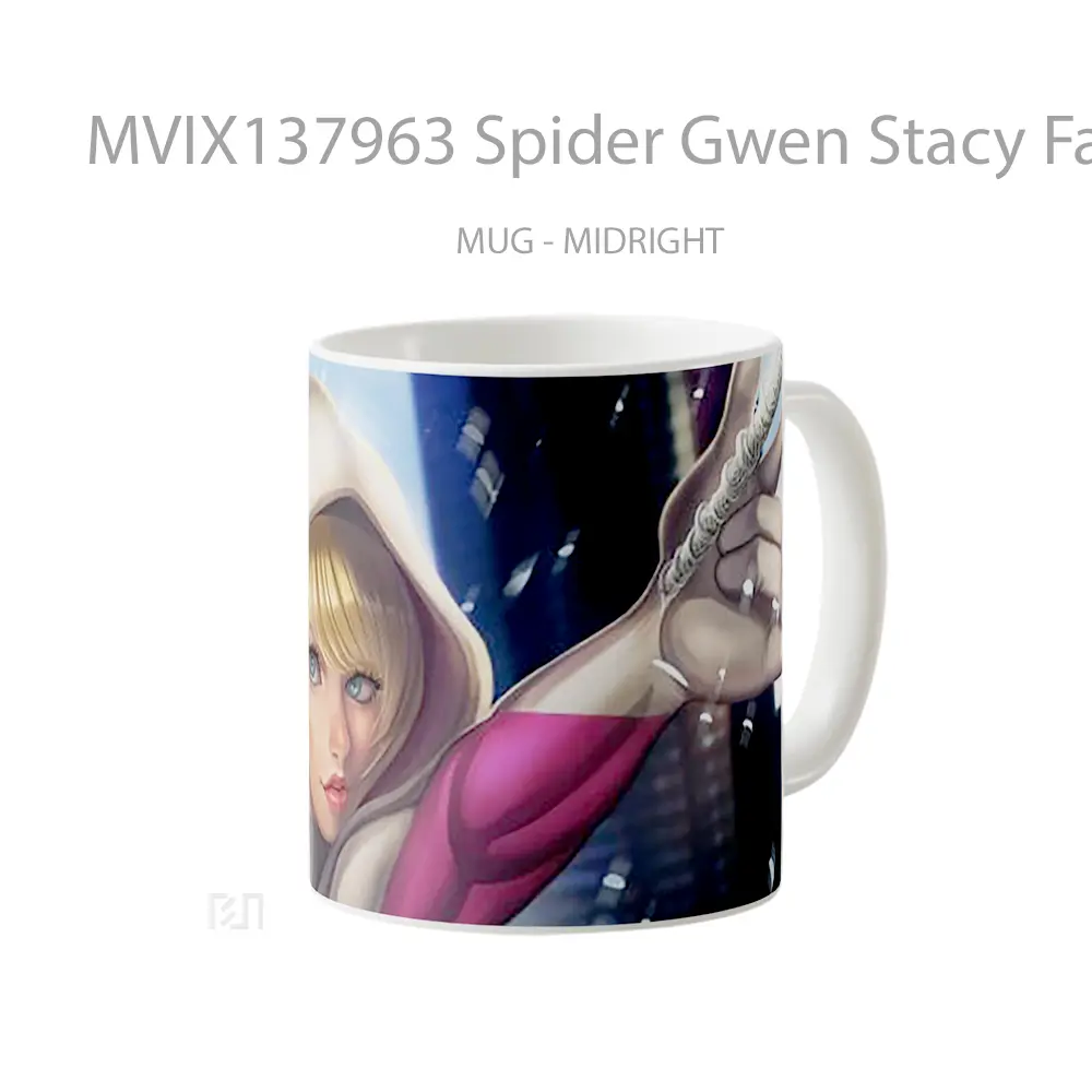 Mug Spider Gwen Stacy Fanart Gelas Superhero - All-side / Desain