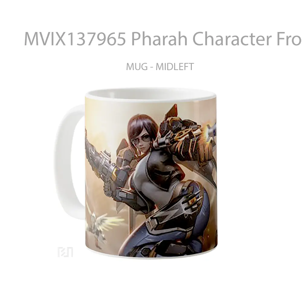 Mug Pharah Character From Overwatch Cangkir Gamer - All-side / Desain