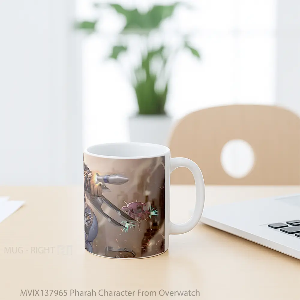 Mug Pharah Character From Overwatch Cangkir Gamer - All-side / Desain
