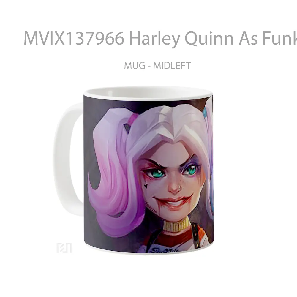 Mug Harley Quinn As Funko Pop Fanart Gelas Keramik Unik - All-side / Desain