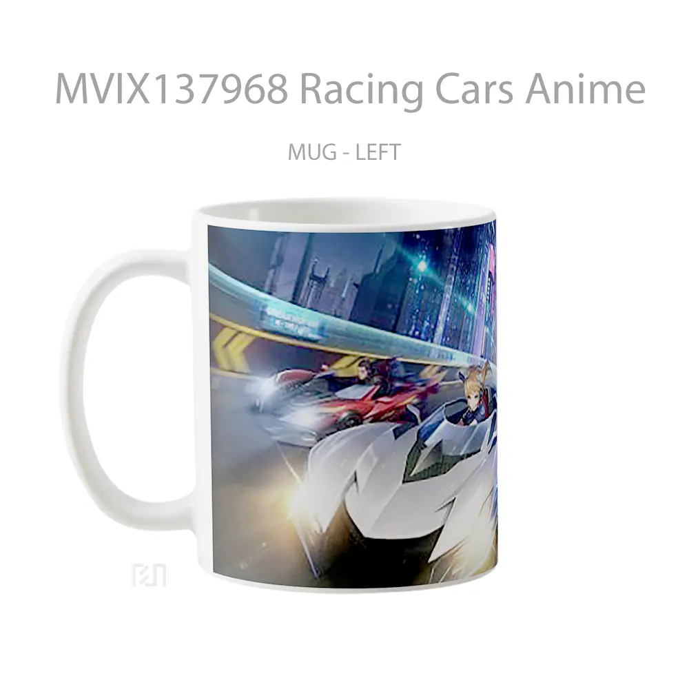 Mug Racing Cars Anime Cangkir Anime - All-side / Desain