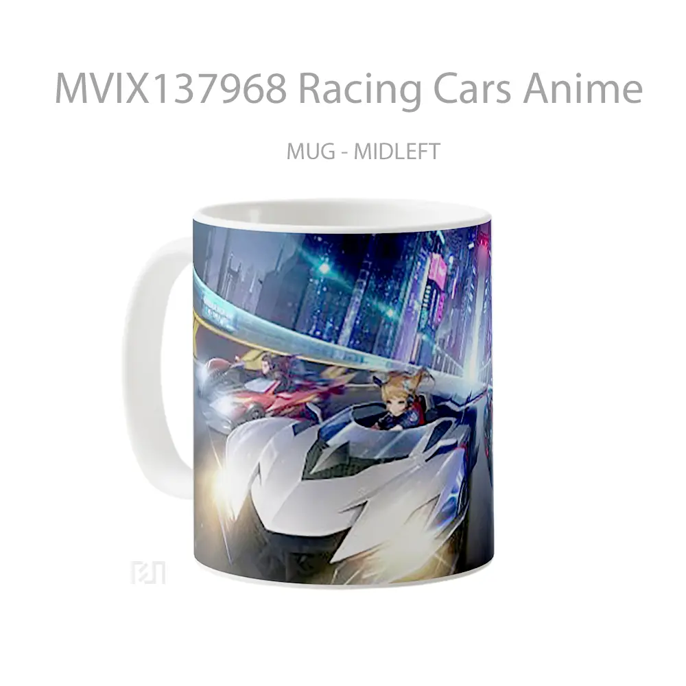 Mug Racing Cars Anime Cangkir Anime - All-side / Desain