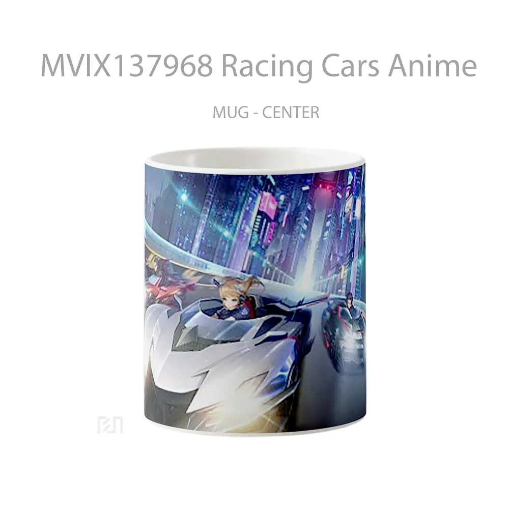 Mug Racing Cars Anime Cangkir Anime