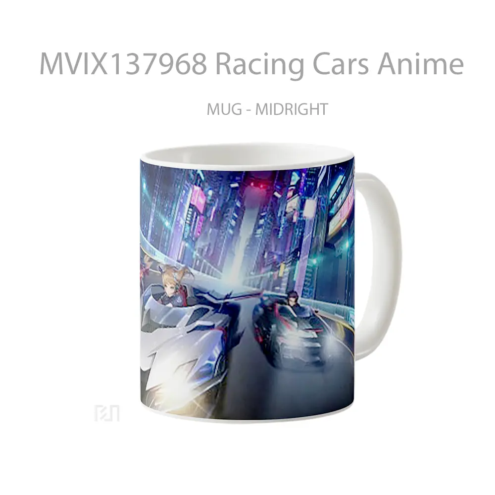 Mug Racing Cars Anime Cangkir Anime - All-side / Desain