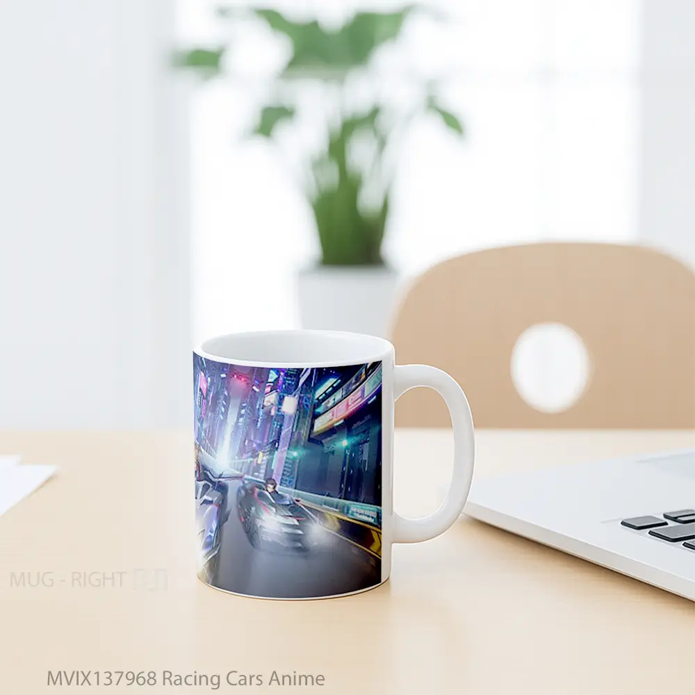 Mug Racing Cars Anime Cangkir Anime - All-side / Desain